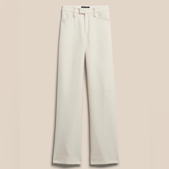 NWT! Banana Republic Desert Thyme Green Lido Wide-Leg Wool Pants - Size 6 - Picture 9 of 10